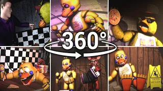360°| Ultimate Chica Compilation!! - FNAF1 to FNAF6/FFPS [SFM] (VR Compatible)