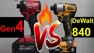 Milwaukee Gen 4 2953 🔥 VS 🔥DeWalt 20V 840 Impact Drivers