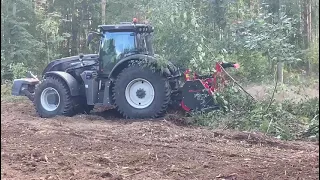 valtra s394 mit forstmulcher ahwi,prinoth