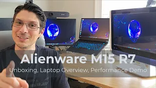 Alienware m15 R7 Gaming Laptop - Unboxing, Device Overview & Performance Demo (Fortnite + Recording)