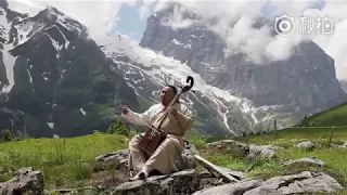 Mongolian throat singing at the mountains