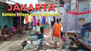 [4K] Jakarta Walking Tour, Exploring the Railway Village near Jakarta Kota Station