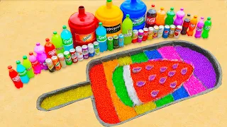 How to make Double Rainbow Ice Cream Watermelon & Orbeez, Experiment with Coca Cola, Soda vs Mentos