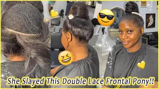 ✨Tutorial To Do Double Lace Frontal Pony On Bald Head~ Hair Extensions #Elfinhair, 100% Human Hair