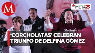 'Corcholatas' de Morena felicitan a Delfina Gómez por su triunfo en el Estado de México