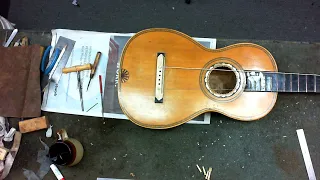 1890 Parlor guitar repair 6