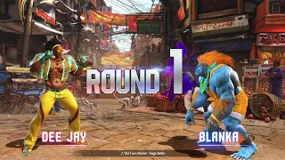 Street Fighter 6 - Dee Jay Vs Blanka [Old Town Market] [CPU Level 8] [4K @ Max Settings]