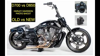 Nikon D700 vs D850 photo shoot. Old digital vs new digital. Harley Davidson studio photo shoot.