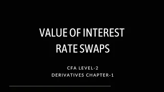 Valuation of Interest rate Swaps || CFA Level-2 || Derivatives