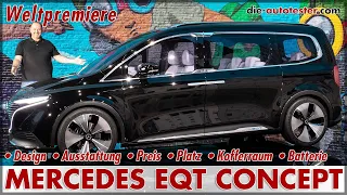 Mercedes EQT Concept Weltpremiere - EQT & T-Klasse als VW Caddy Wettbewerb | Fakten Review Deutsch
