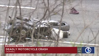 Video: Deadly motorcycle crash shuts down I-91 in Cromwell