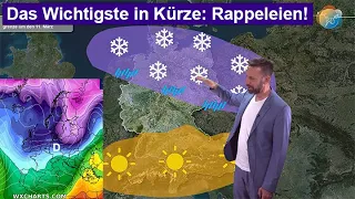 Das Wichtigste in Kürze: Rappeleien! Mögliche Luftmassengrenze in 7 bis 12 Tagen mit Schnee & Milde.