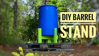 How to make a Stand for a 55 Gallon Plastic and Steel Drums