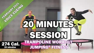 20 minutes trampoline session February 2021 - Jumping® Fitness [VOICE CUEING]