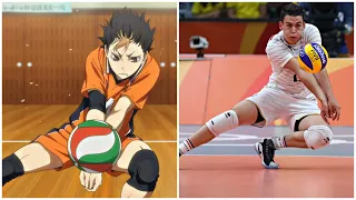 Haikyuu VS Real Life | Crazy Volleyball Actions (HD) #2