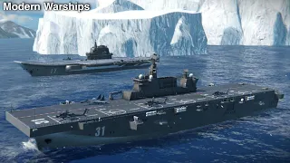 Modern Warships: CN TYPE 075 with 3 Apache helicopter | Alpha server