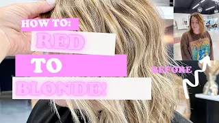 Red To Blonde Hair Tutorial | JZ STYLES