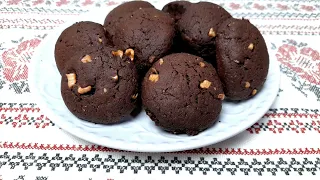 Шоколадне печиво з горіхами. Простий рецепт смачного печива.