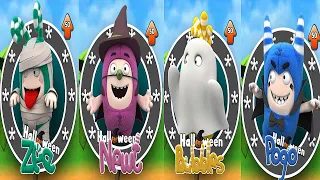 Oddbods Turbo Run Halloween Pogo vs Zee vs Newt vs Bubbles Boss Fight Gameplay