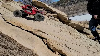 Axial Capra 4ws stock testing.