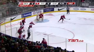 Switzerland vs Denmark  Day 5 (30/12/2014)  IIHF World Junior Champs 2015 Highlights HD