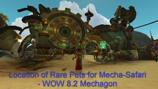 Location of Rare Pets for Mecha-Safari Achievement - WOW 8.2 Mechagon
