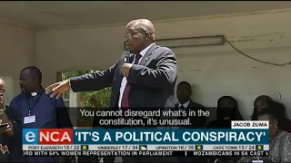 Zuma says he's victim of political conspiracy