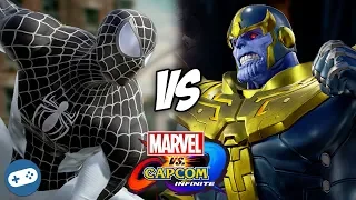 Black Suit Spider-Man VS Thanos Marvel vs Capcom Infinite Gameplay