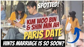 Soon to be Married Couple Shin Min Ah and Kim Woo Bin Spotted having DATE in PARIS France! #fyp #fmv