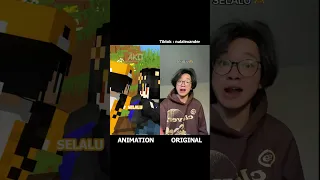 Animation Vs Original GUA SUKA SAMA LU?! Rian X Lenzi UwU |  MINECRAFT ANIMATION INDONESIA #shorts