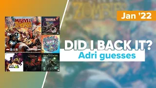 Board Game Crowdfunding - What Did I Back? - January 2021