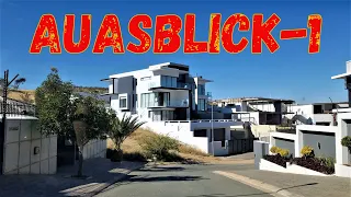 Living in Namibia: driving in Auasblick suburb in Windhoek part 1, Namibia, southern Africa