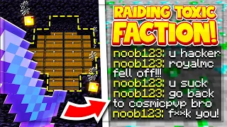 RAIDING THE *RICHEST* MOST TOXIC FACTION ON DAY 1! | Minecraft Factions | Minecadia