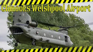 Chinooks Welshpool airport (HD).