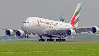 33 HEAVY LANDINGS & TAKE OFFS | A380, B747F,  A350, B777 | Amsterdam Schiphol Airport Spotting