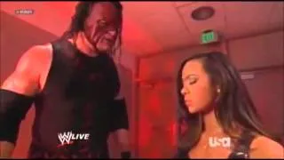 WWE RAW 6 25 2012  Kane & AJ Backstage