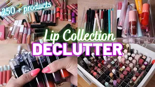 2023 MAKEUP COLLECTION DECLUTTER | DECLUTTERING MY ENTIRE LIP COLLECTION!