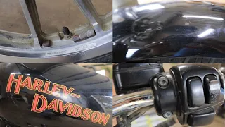 Polishing & Ceramic Coating a 96 Harley Davidson (Detailing ASMR)