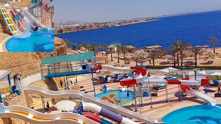 جولة على الشاطئ من داخل الفندق 🏖 منظر البحر تحفة خيااال 😍