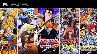 Fighting Video Games based on Anime for PSP [with Size Game]