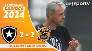 BOTAFOGO 2 X 2 NOVA IGUAÇU | MELHORES MOMENTOS | CAMPEONATO CARIOCA 2024 | ge.globo