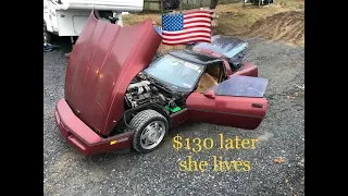 $300 CORVETTE REBUILD PART 1! DOES IT RUN AND DRIVE! OBS WINNER CALLED