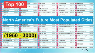 Top 100 | North America's Future Most Populated Cities (1950 - 3000)