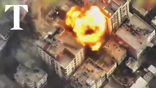 Israel Defence Force releases footage of devastating aerial bombardment of Gaza