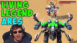 LIVING LEGEND Ares with Atomizer & Quarker - War Robots Mk2 Gameplay WR