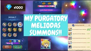 7DS Grand Cross - MY PURGATORY MELIODAS SUMMONS!! INSANE LUCK?! (Full Rotation)