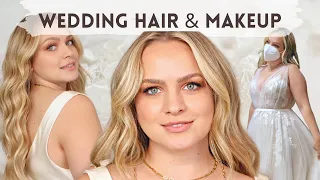 Wedding Hair and Makeup - Get Ready to Try on Wedding Dresses with me!! - KayleyMelissa