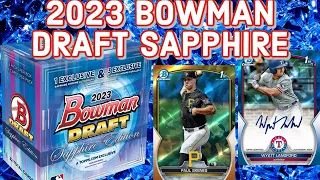 JACKPOT💰 ROOKIE AUTO!!!🔥2023 Bowman Draft Baseball Sapphire Edition Hobby Box ⚾️ - review