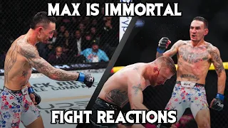 Top 5 MMA moment EVER? | Max Holloway vs Justin Gaethje Full Fight Reactions | KO with 1 Second Left