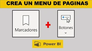 Menu de navegacion en Power BI con marcadores y objetos en POWER BI